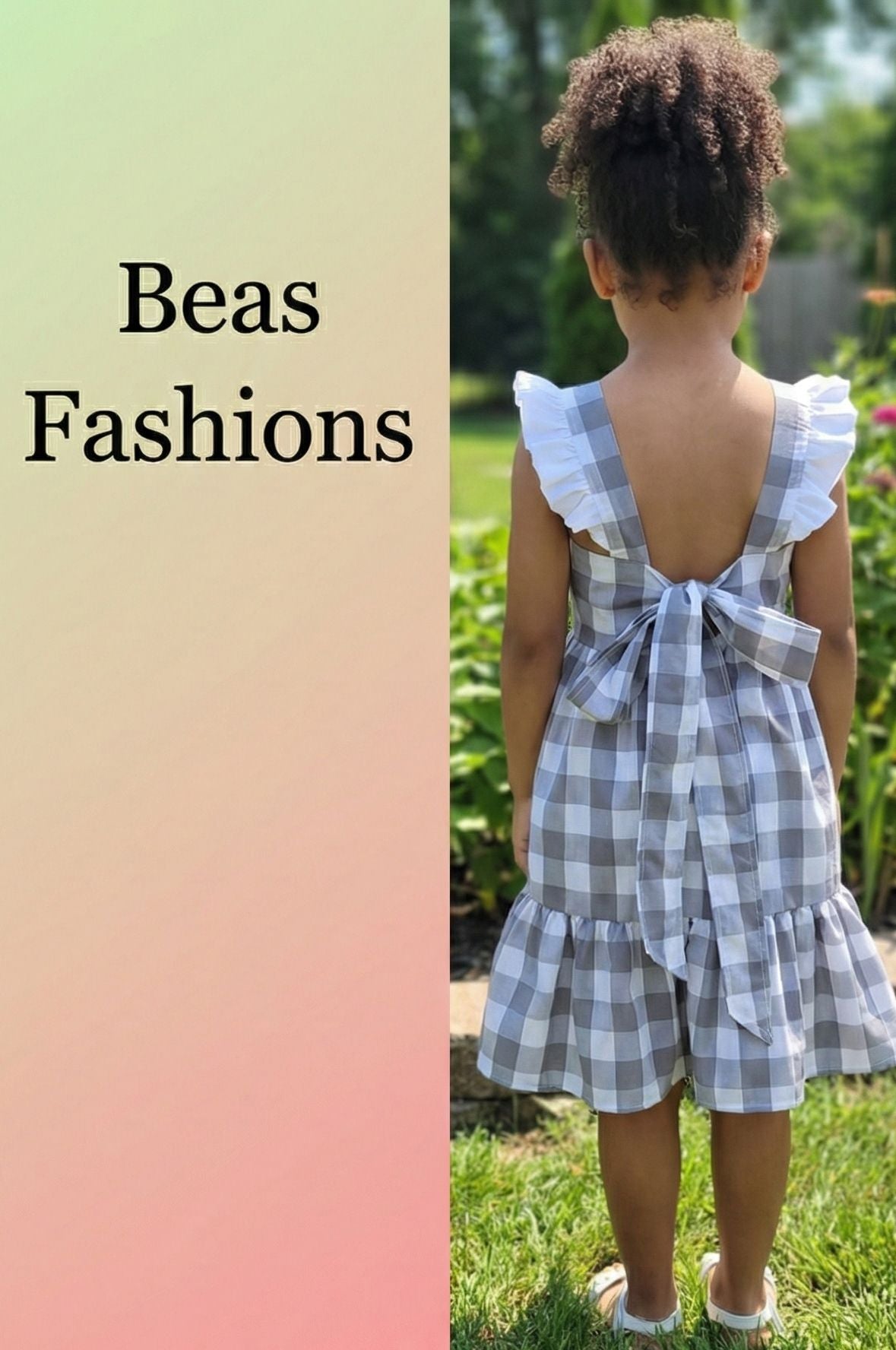 Mommy & Me Gingham Ruffle Hem Dress Set