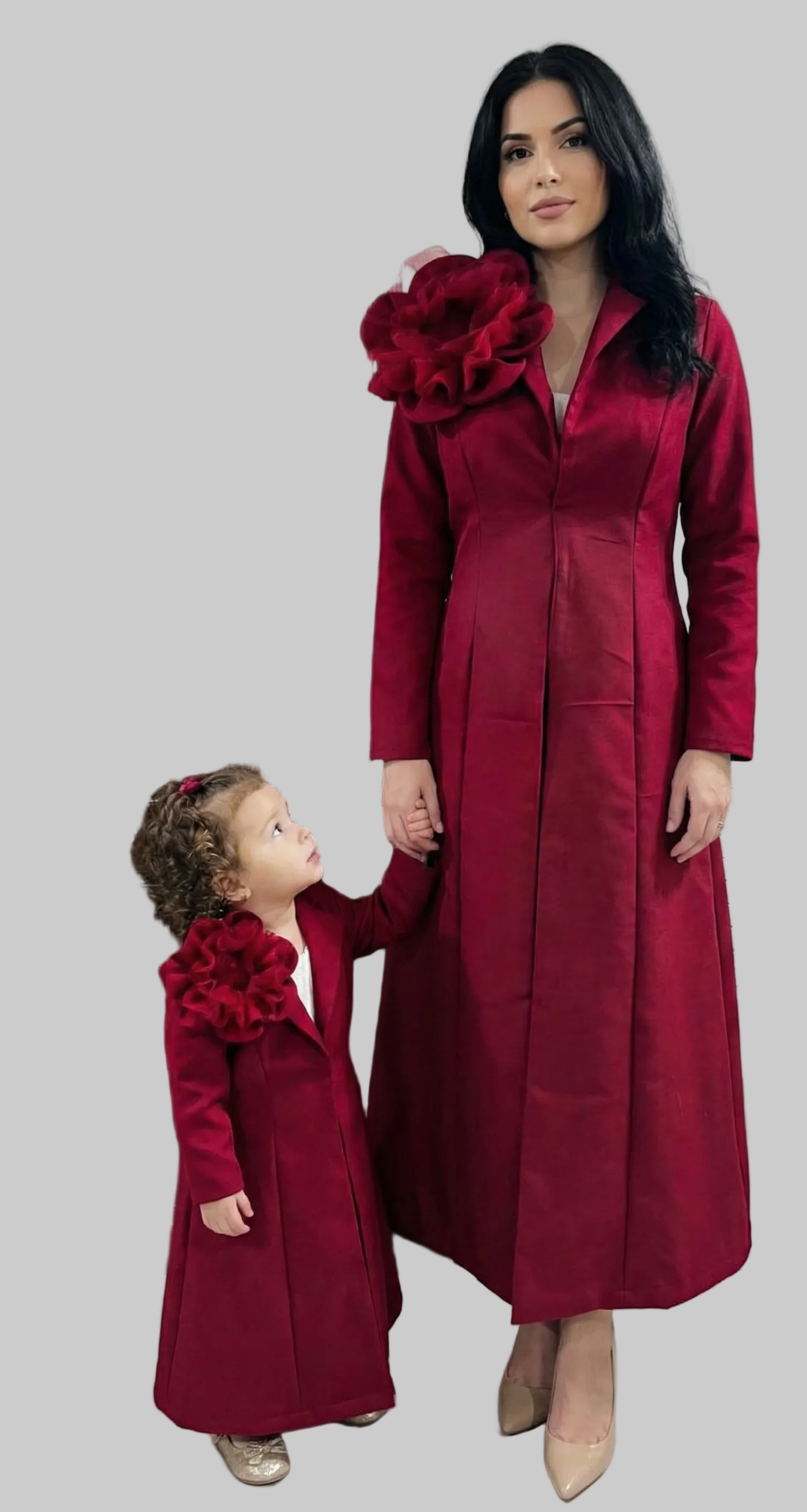 Mother & Daughter Statement Flower Coat