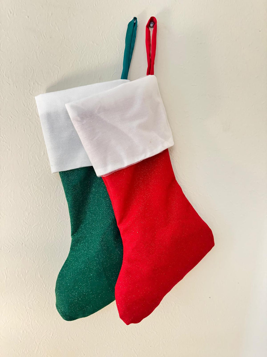 Custom Christmas Stockings –  Glitter Red, Green, or White