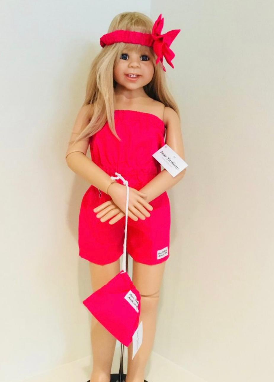 Toddler Tube Romper with Matching Purse & Headband